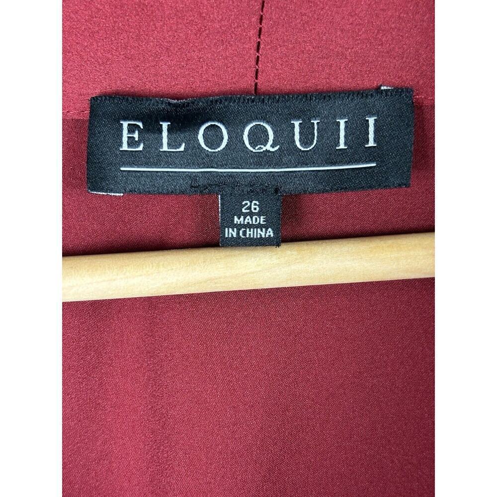 Eloquii Rose Satin Wrap Midi Dress - Picture 11 of 13